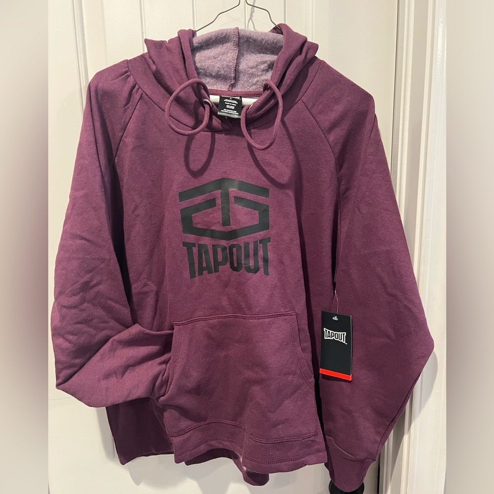 NWT Tapout Purple burgundy Hoodie women’s sz LG large